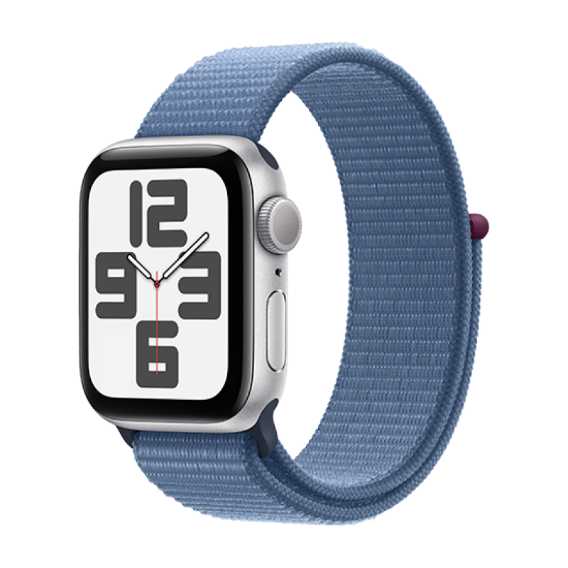 Watch Apple Watch SE2 (2023) GPS 40mm Silver Aluminium Case with Sport Loop - Winter Blue