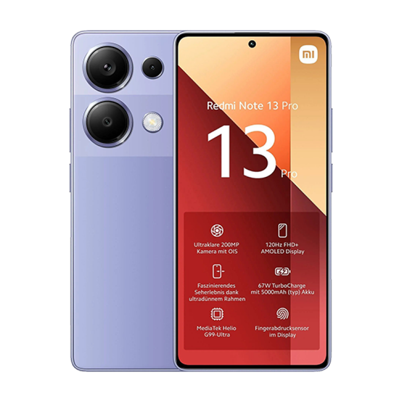 Xiaomi Redmi Note 13 Pro 4G Dual Sim 12GB RAM 512GB - Purple